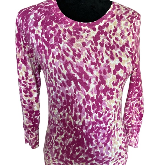 Banana Republic Sweaters - Banana Republic Pink and Cream Patterned Sweater